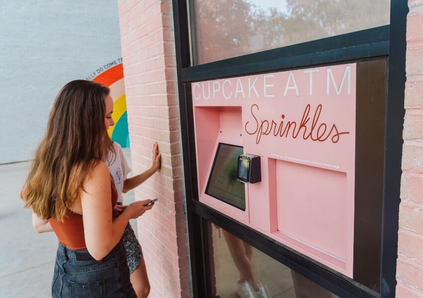 Grab a Sweet Treat at the Sprinkles Cupcake ATM - park date ideas, Things to do Besides Drinking