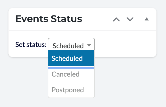How to create an event -- Event Status